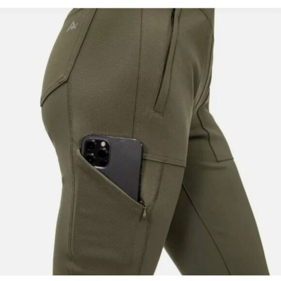 Ridgecut Toughwear Work Leggings Pants Women's XL Olive Pull On Stretch Utility - Picture 3 of 9